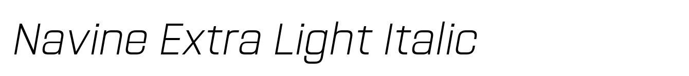 Navine Extra Light Italic